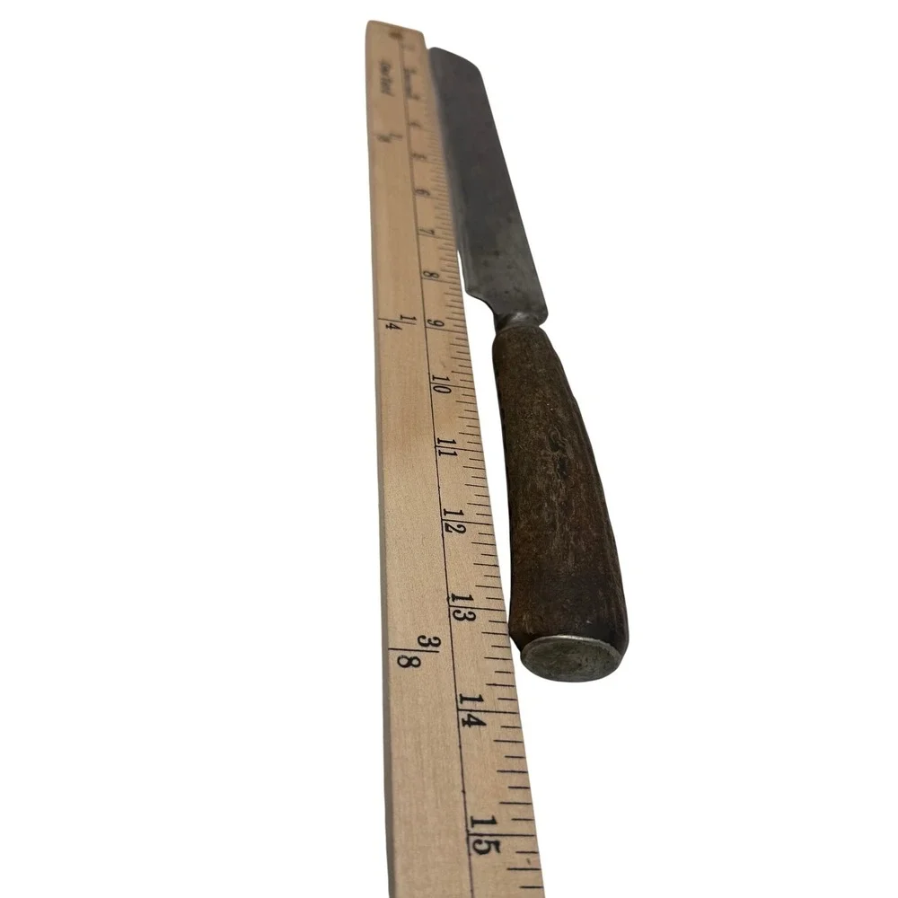 Antique John Nowill & Son Sheffield England Knife Natural Antler Handle 13.5